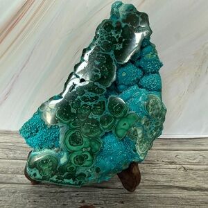 Natural Chrysocolla & Malachite Freeform Specimen approx2.3lbs 6.4x4in